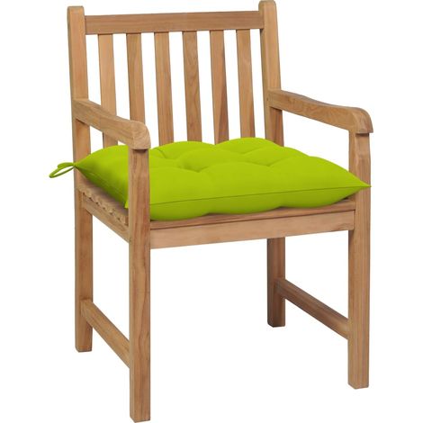 Maison Exclusive - Gartenstühle 2 Stk. mit Hellgrünen Kissen Mass
