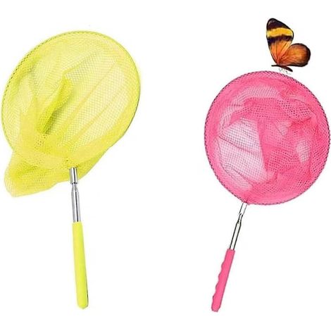 Épuisette papillon, lot de 2 épuisettes rétractables avec poignée pliable antidérapante (1/5)