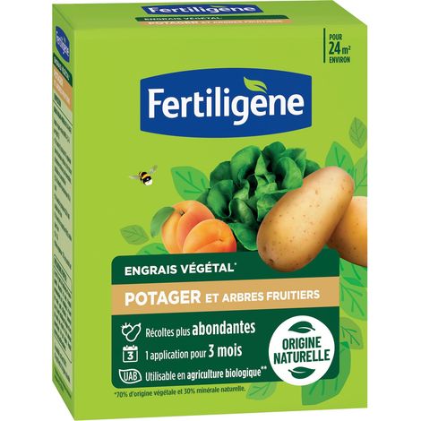 Engrais Végétal Potager et Arbres Fruitiers 1,2 kg - Des récoltes plus abondantes - Seulement 1 application en 3 mois - Jusqu'à 24 m² environ -Produit 100% naturel avec zéolite (1/2)