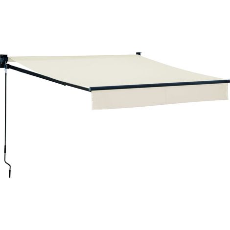 Toldo SAULE 2,5 × 2m Lona beige y estructura gris