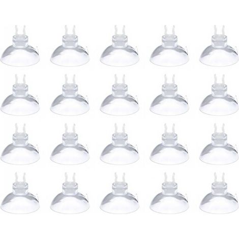 20 ventouses pour aquarium de 4 à 6 mm, ventouses pour tuyau d'air, tuyau d'air, collier de serrage transparent pour tuyau d'air. (1/4)