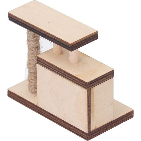 Miniatur-Katzenklettergerüst, Mehrzweckmodell für Puppenhäuser, Miniaturspielzeug zur Puppenhausdekoration, Maßstab 1:12, Ausführung 1 (ca. 6,5 x 5,5 x 3,5 cm) (1/5)