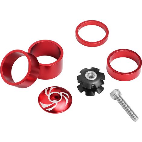Leichter, glänzender, umweltfreundlicher Fahrradhelm, komplettes Ersatzteilset für Fahrräder, rot (1/5)