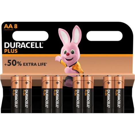 Duracell MN 1500 Plus Power Mignon confezione in blister da 8 pezzi