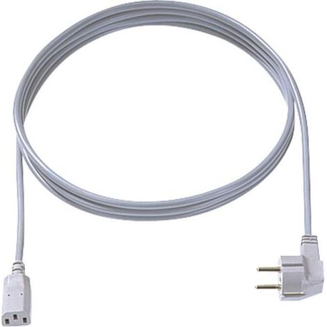 BACHMANN Cable de alimentación H05VV-F 3G1.0mm² gr, 3,0m, Typ 30/35 C13, 353.975