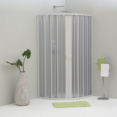 BOX DOCCIA SPACE SEMICIRCOLARE 80x80 CM A SOFFIETTO IN PVC (1/5)
