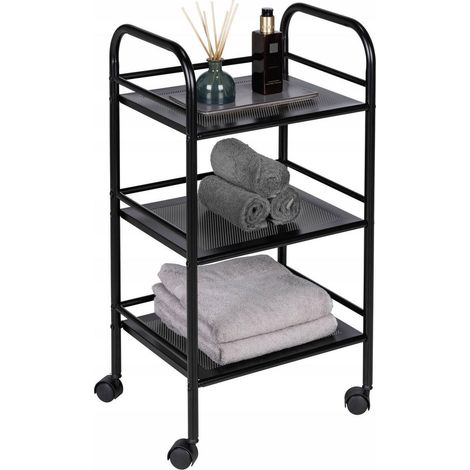 Carrello a ruote Wenko nero 41 cm x 75 cm x 32 cm