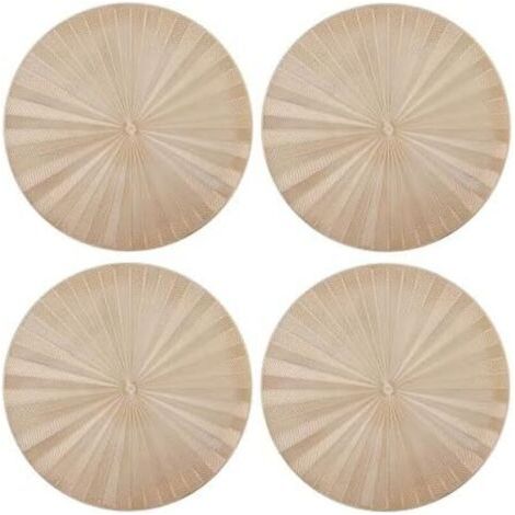 FENOPLASTICA40cm Set de 4 sets de table ronds et métalliques pour les fêtes et les réceptions (1/4)
