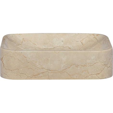 Maison Exclusive - Waschbecken Creme 40x40x10 cm Marmor