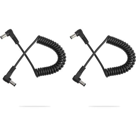 DC Power Extension DC 5.5mm x 2.5mm 90 degrés mâle à mâle câble Adaptateur Secteur à Angle Droit dc5525 pour Bande Lihgt, caméra de sécurité CCTV,Moniteur etc (1/5)
