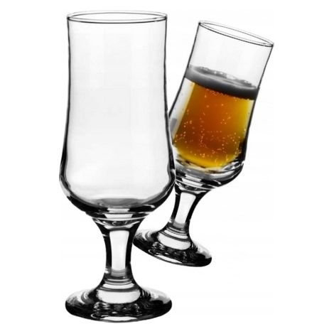 Vaso de vidrio grueso Melody de 360 ml para bebidas y cerveza.