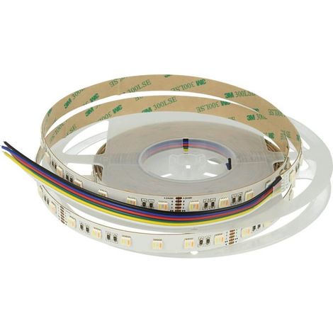 24V Bobina Striscia Striscia Led RGB + CCT 5 Colori Canali 23W/M RGB+W+WW 5 Metri