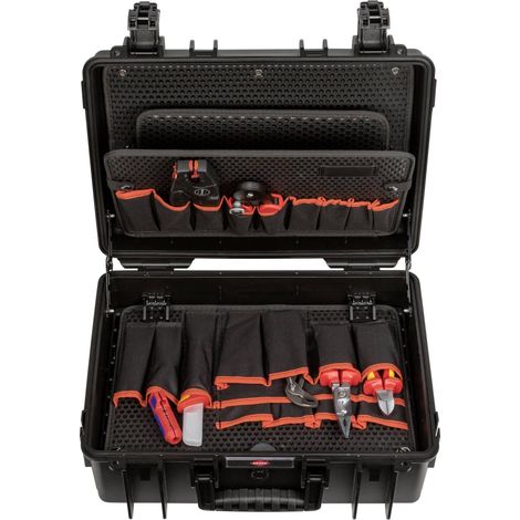 KNIPEX 00 21 35 Valigia portautensili "Robust23" Elettro 25 pezzi 370 mm