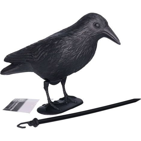 Répulsif à pigeons Bellatio design - Corbeau - 35,5 cm - épouvantail (1/5)