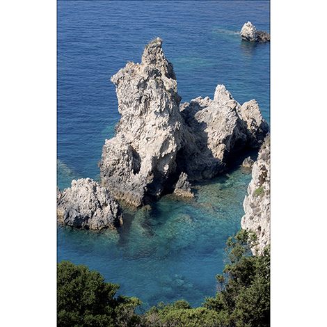 Sticker réfrigérateur et lave vaisselle, bord de mer détente plage voyage déco, 75 cm X 49 cm (1/4)
