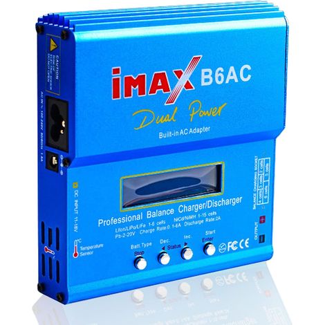 Chargeur de batterie Lipo B6 80 W LCD numérique Lipo Chargeur 11-18 V avec adaptateur pour plomb-acide NI-CD/NI-MH 1-6S LI-PO (1/5)