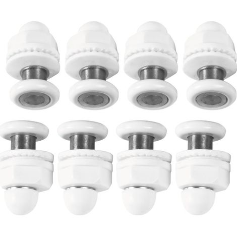 Leda – Roulette de porte et paroi de douche – Ensemble avec visserie – Longueur 1m – Pour cabines et parois de douche en verre