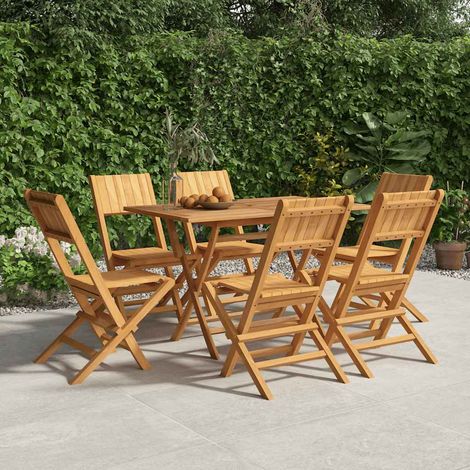 Gartenstühle 6 Stk. Klappbar 47x61x90 cm Massivholz Teak (1/5)