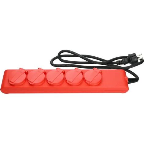 Gancio 200008 multipresa rossa 5 prese IP44 230 V