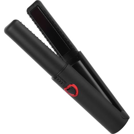Lisseur de cheveux mini ion négatif fer plat noir pour dompter frisottis, fer à lisser et boucleur portable usage domestique (1/5)