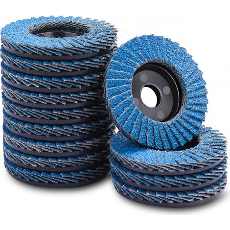 12 Pcs Disques à Lamelles, 76mm Disque 60 Grain Meuleuse Compartiments pour Meuleuse Convient à l'acier Inoxydable, Bois, Métal (1/5)