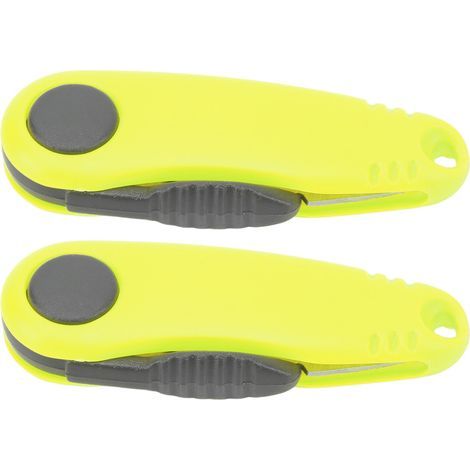 Mini ciseaux de ligne de Badminton, 2 pièces, rapide en forme de crevette, tondeuse de pêche pliante Portable en plein air, jaune Fluorescent (1/5)