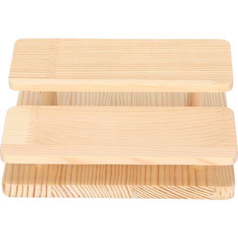 Présentoir à lunettes en bois rustique 2 niveaux, support de rangement et d'exposition réglable en hauteur, étagère à montures de lunettes, style vintage pour magasin ou maison (1/5)