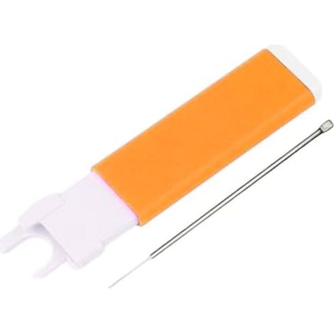 Enfile-aiguille industriel pour machine à coudre, outil magnétique portatif pour broderie, quilting et tapisserie, enfilage facile, orange (1/5)