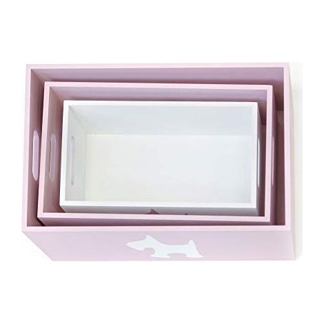 Dog set 3 scatole in legno 5x40x28/13x35x23/11x30x18cm (1/3)