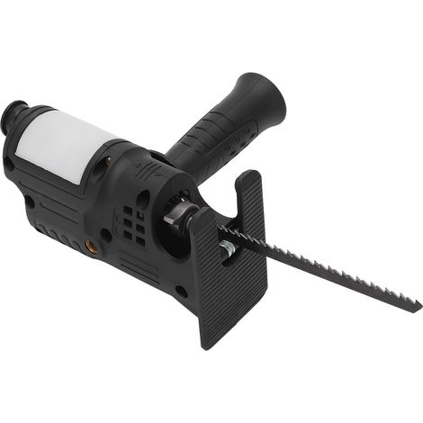Adaptateur Perceuse en Scie Sabre Électrique Noir, Convertisseur Ergonomique Perceuse à Chaîne, Outil de Conversion pour Scie Alternative (1/5)
