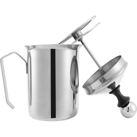Mousseur à lait double maille en acier inoxydable, 500 ml, 8 x 8 x 18 cm (1/4)
