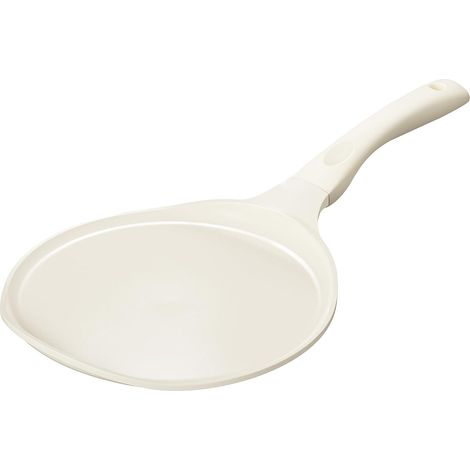Poêle à crêpes, 26 cm, en céramique antiadhésive, sans PTFE, sans PFOA, résistante aux rayures, passe au lave-vaisselle, beige (1/5)