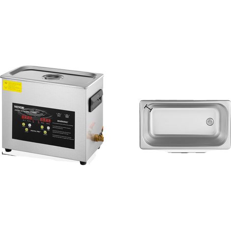 Nettoyeur Ultrasonique, Fréquence Ultrasonique de 40kHz, Acier Inoxydable Durable, 6L (1/2)