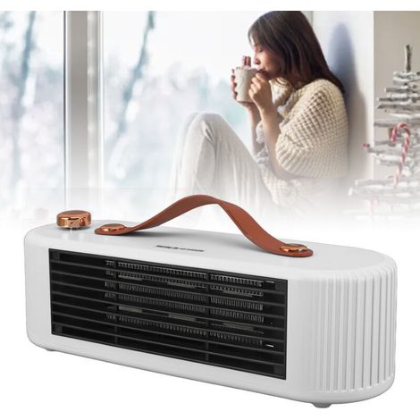 Chauffage électrique multifonctionnel de bureau, 800W, 2 vitesses réglables, chauffage électrique de bureau, prise ue blanche, 220V (1/4)