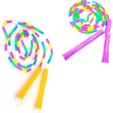 Corde à Sauter Perles - Réglable - Pour Enfants et Adultes - Usage Intérieur et Extérieur - 1 Pièce (1/5)