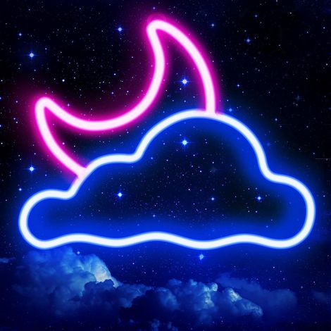 Panneau néon LED pour décoration murale,alimentation USB,pour chambre à coucher,chambre d'enfant,décoration de fête mariage,luminosité (1/5)