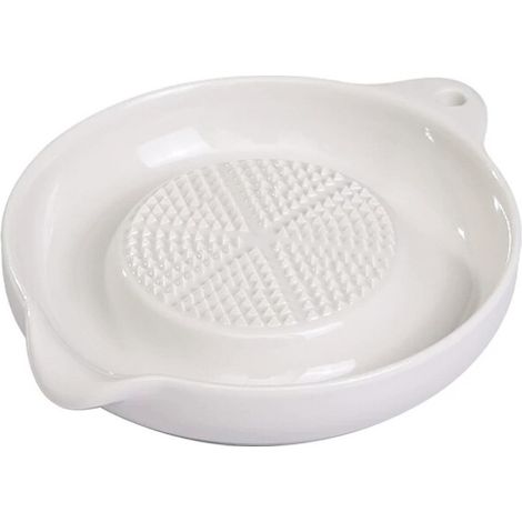 Râpe en céramique, râpe circulaire en porcelaine, râpe à gingembre, à ail, avec brosse pour la maison et la cuisine, idéale pour râper la mousse de pomme, le citron, le gingembre et le jus. (1/5)