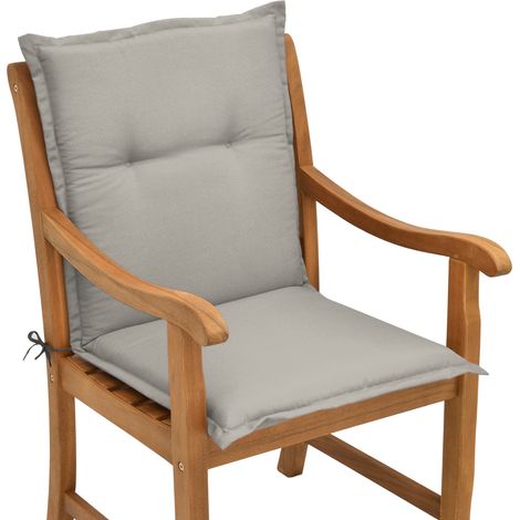 Coussin à bas dossier pour chaise de jardin Loft NL, 100x50x6cm, gris clair