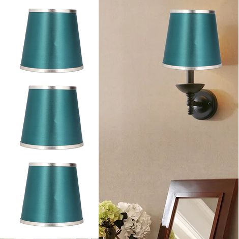 Lot de 3 abat-jour en tissu à clipser pour ampoule E14, style minimaliste moderne, compatibles avec les lustres en cristal, les bougies et les appliques murales. (1/5)