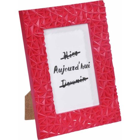 Cadre Photo Déco "Géométrique Frame" 20x25cm Rouge (1/2)