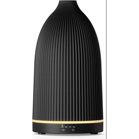 Diffuseur Huiles Essentielles Diffuseur Parfum Électrique LED Humidificateur d’Air Chambre Ultrasonique pour la Maison et Le Bureau Noir (1/5)