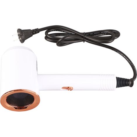 Sèche-cheveux 1200W blanc, séchage rapide chaud/froid, contrôle intelligent de la température, pour hôtel, chambre étudiante et salle de bain, usage domestique. (1/5)