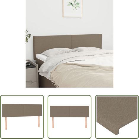 vidaXL Cabeceros tela gris taupe 144x5x78/88 cm (1/5)