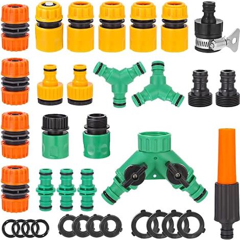 Kit de Raccord Tuyau D'arrosage Rapides, 1/2 Pouce Embout Tuyau Arrosage (1/5)