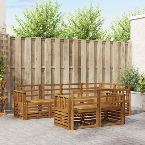 Sofagarnituren 7 pcs Natur Massivholz Akazie (1/5)