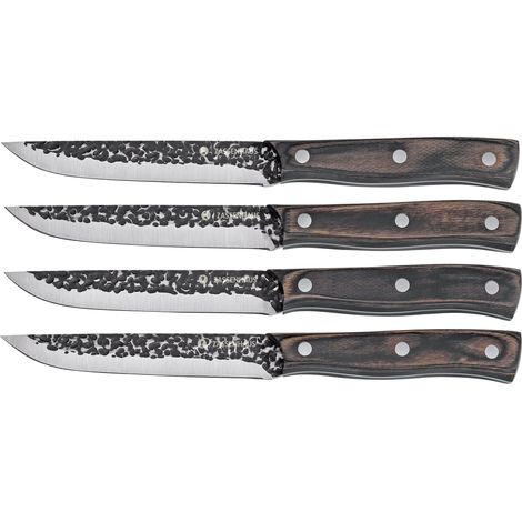 Coltelli da bistecca Zassenhaus Hunter, 4 pezzi, acciaio/legno di pakka, 13 cm (1/3)