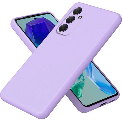 Funda para Samsung Galaxy M55 5G, silicona ligera, color morado. (1/4)