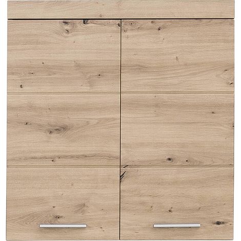 Meuble haut de salle de bains moderne 73 cm coloris chêne Nataelle (1/5)