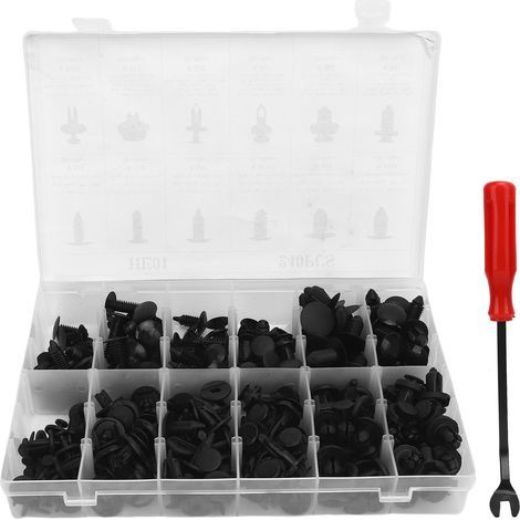 Clips de retenue de voiture en plastique ABS, 12 tailles populaires, 240 pièces, ensemble de Rivets à punaise universels pour garniture de porte, panneau de pare-chocs (1/5)