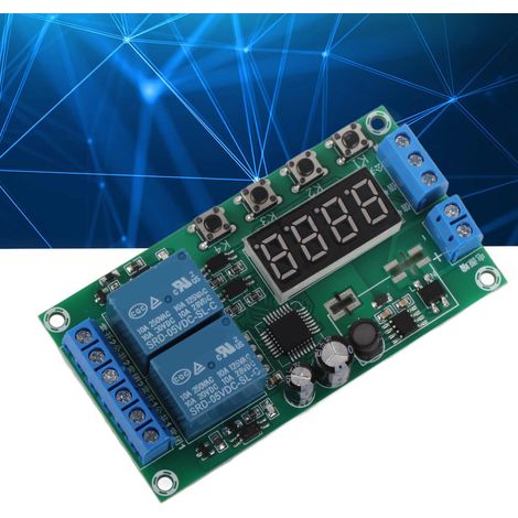 Module de relais temporisé à deux canaux, temporisation du cycle de mise hors tension déclenchée par impulsion, DCd7-30V universel en option. (1/5)